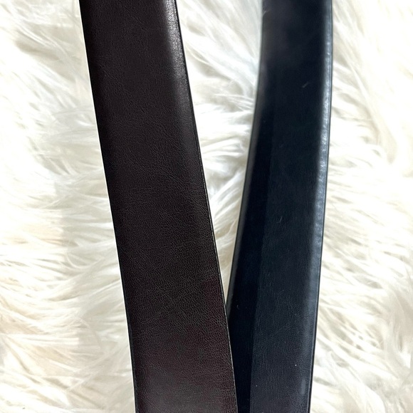 SWISSGEAR Men's Reversable Black Brown Leather Metal Buckle Belt - Picture 4 of 8